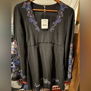 Free People Holiday Folk Mini Dress